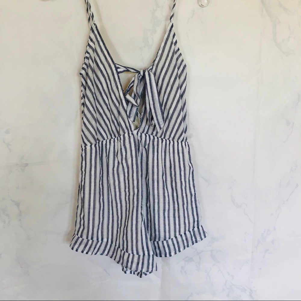 PacSun/ Ruffle Stripe Romper - Picture 5 of 5